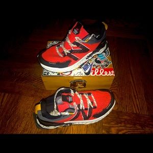 Red white and black New Balance Fresh Foam Hierro for Women.